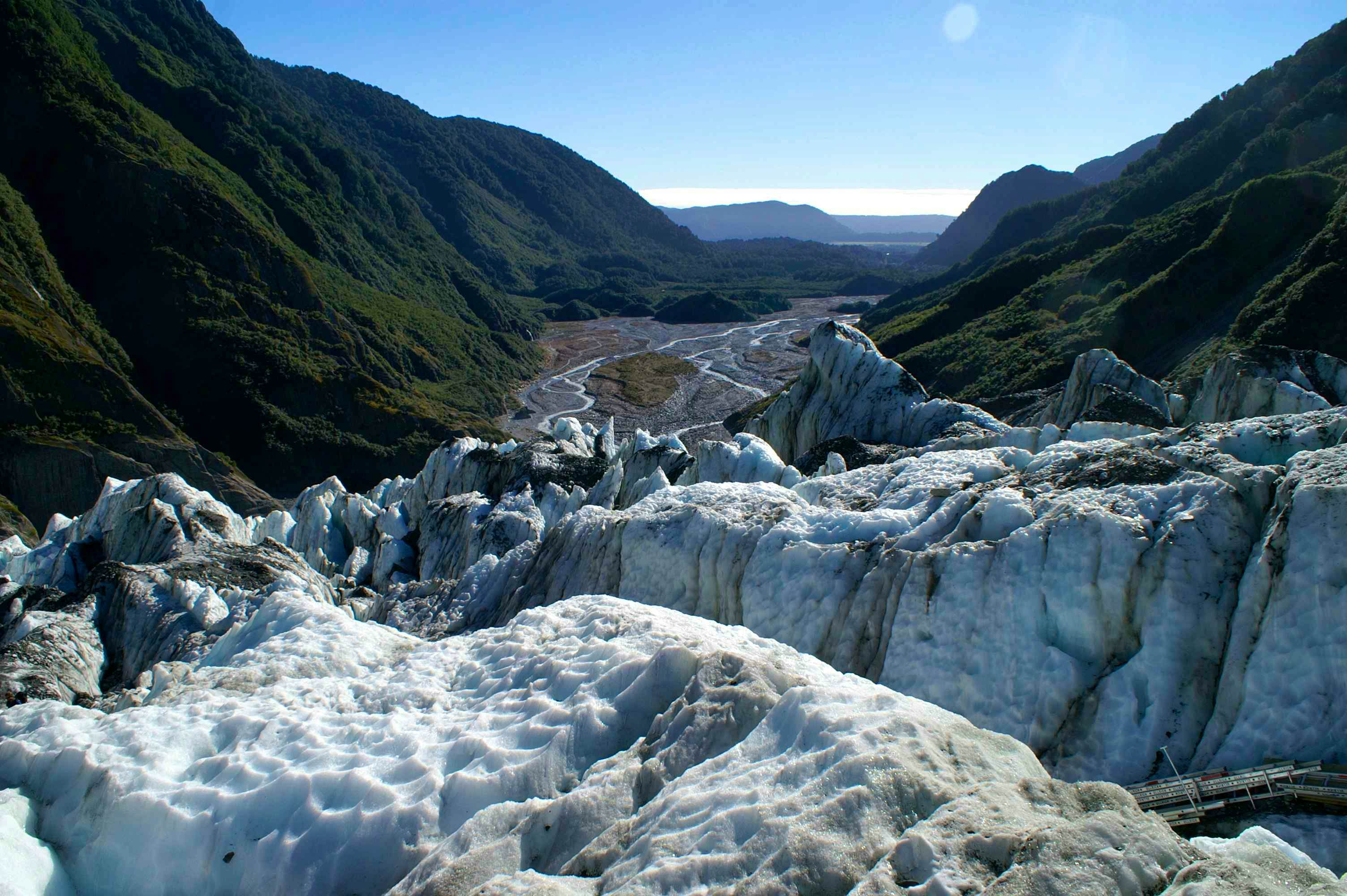 Glacier valley walk at Franz Josef and trails exposed to scenic views