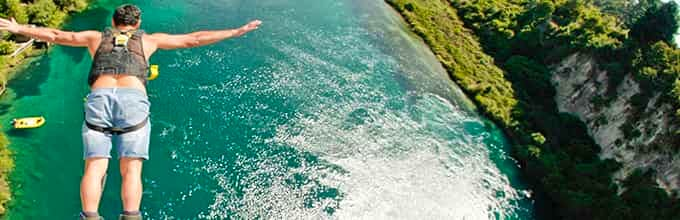 Massive adrenaline rush at Taupo Bungee Jumping site and surroundings