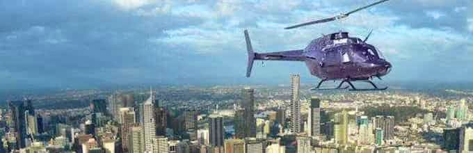 Melbourne scenic helicopter tour with views of St. Kilda beach and Eureka Tower