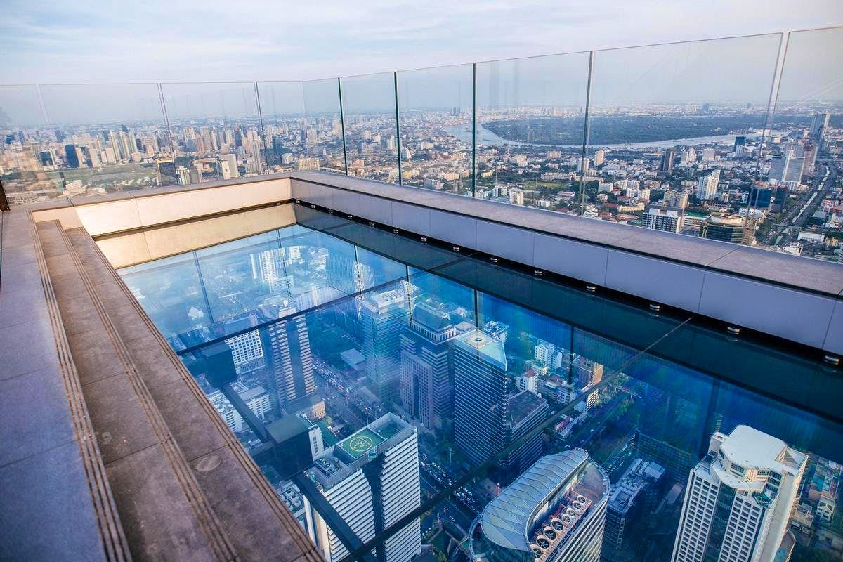 Bangkok-Mahanakhon Skywalk - Sunset Ticket with Private Transfer