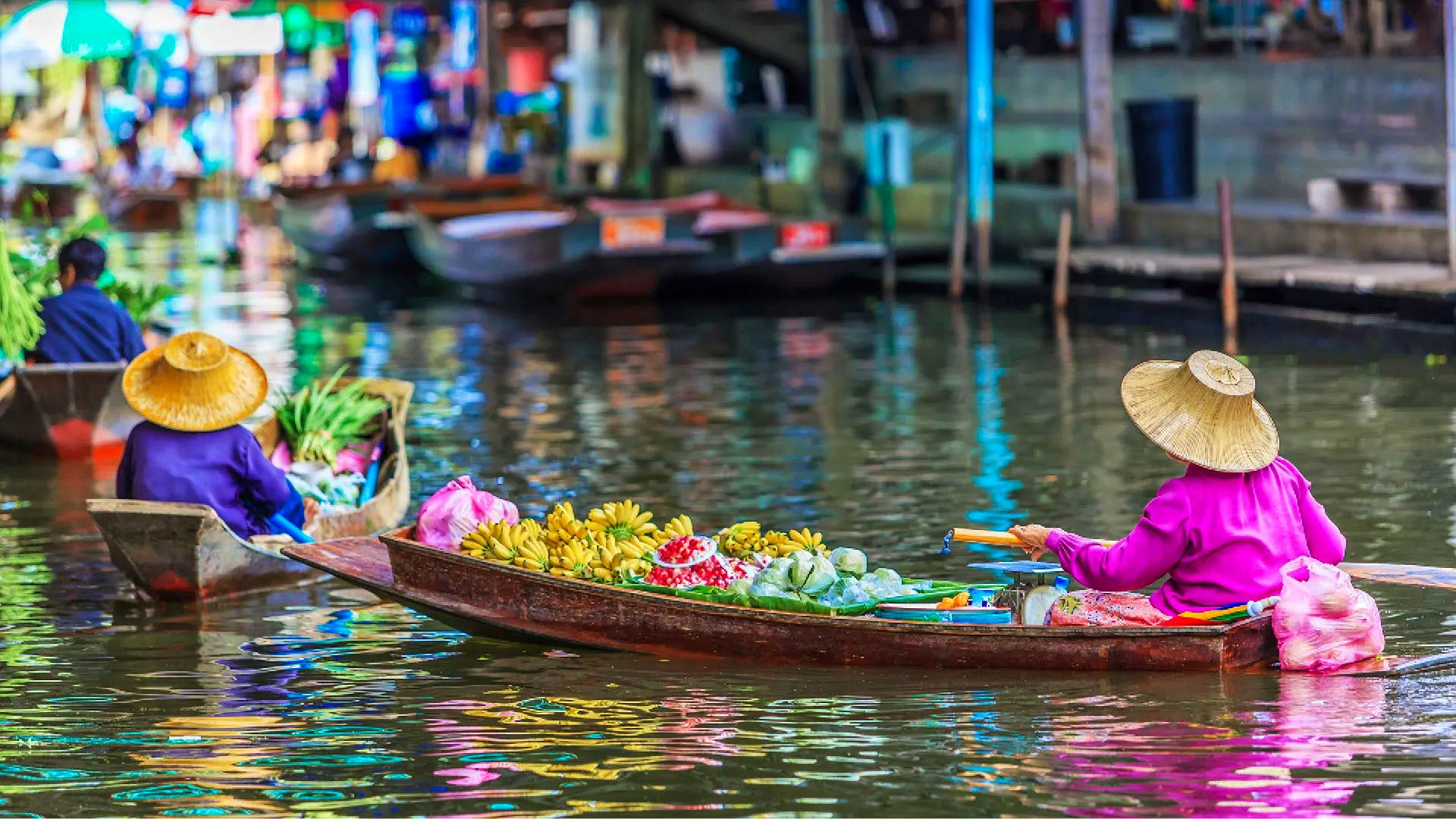 Bangkok-Damnern Saduak Floating Market With Rowing Boat With Shared Transfers 