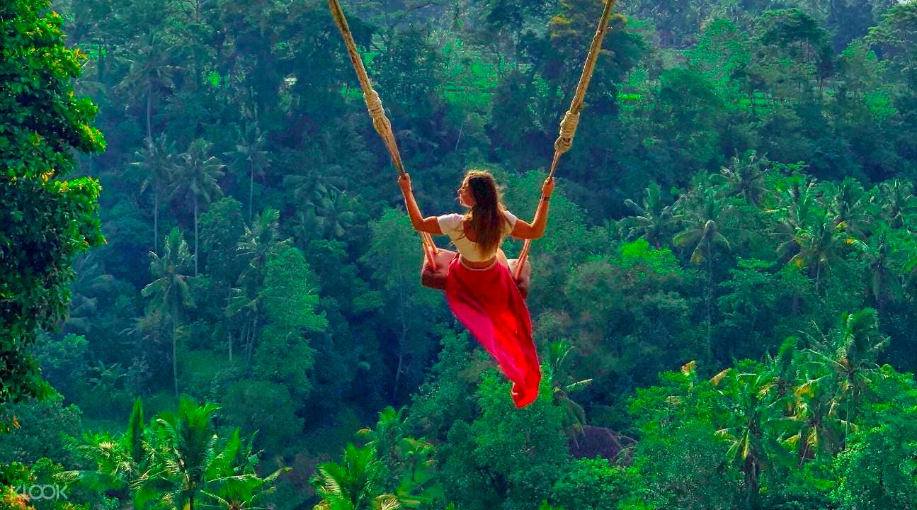 Iconic Bali Swing with Monkey Forest and Tegenungan Waterfall