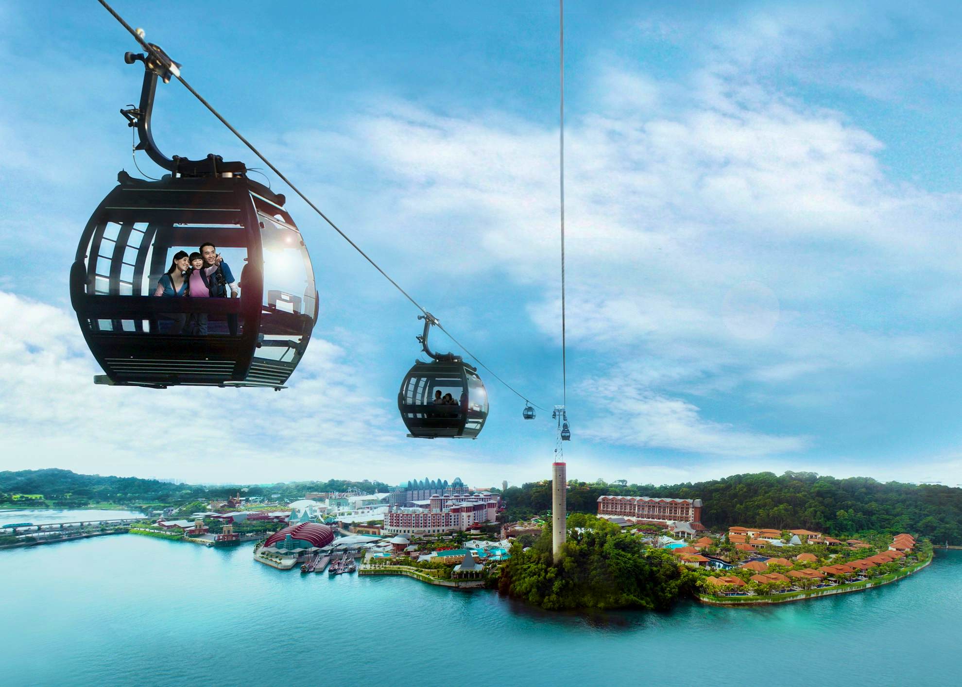 Sentosa Tour Island - Sea aquarium and Wings of time and Cable car with Private Transfers