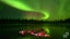 Ice Floating in Lapland With Northern Lights