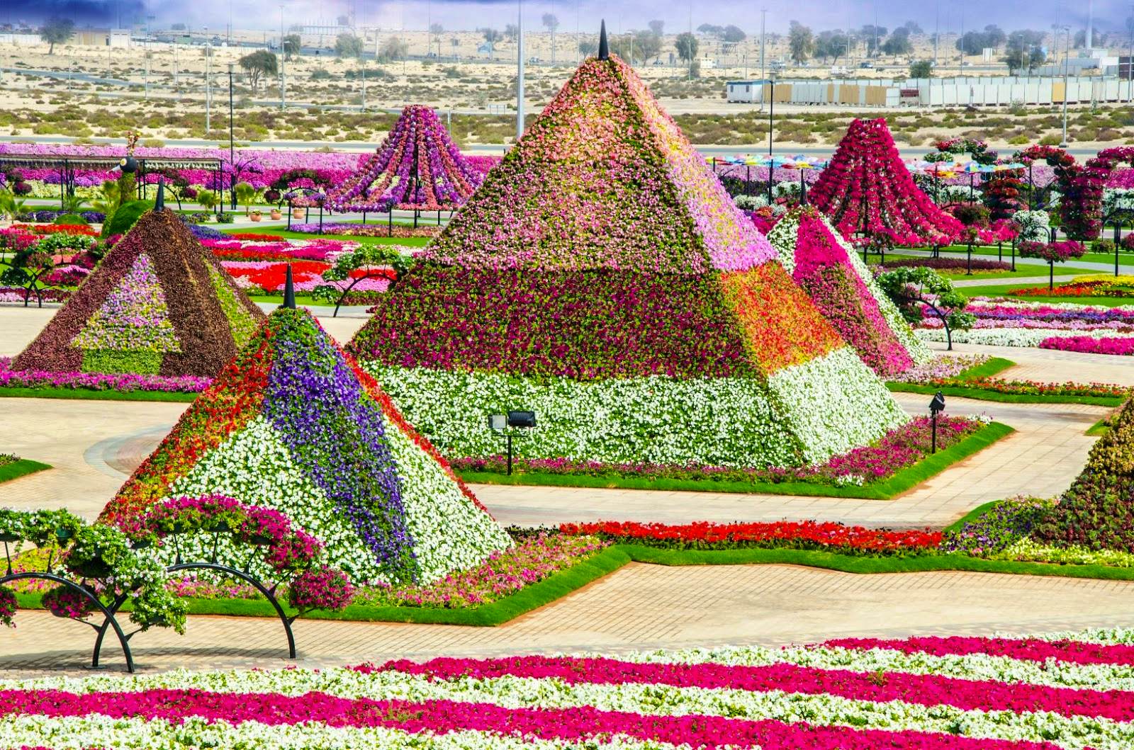 Experience the Beauty of Miracle Garden Dubai & Global Village with Transfer Seat in Coach