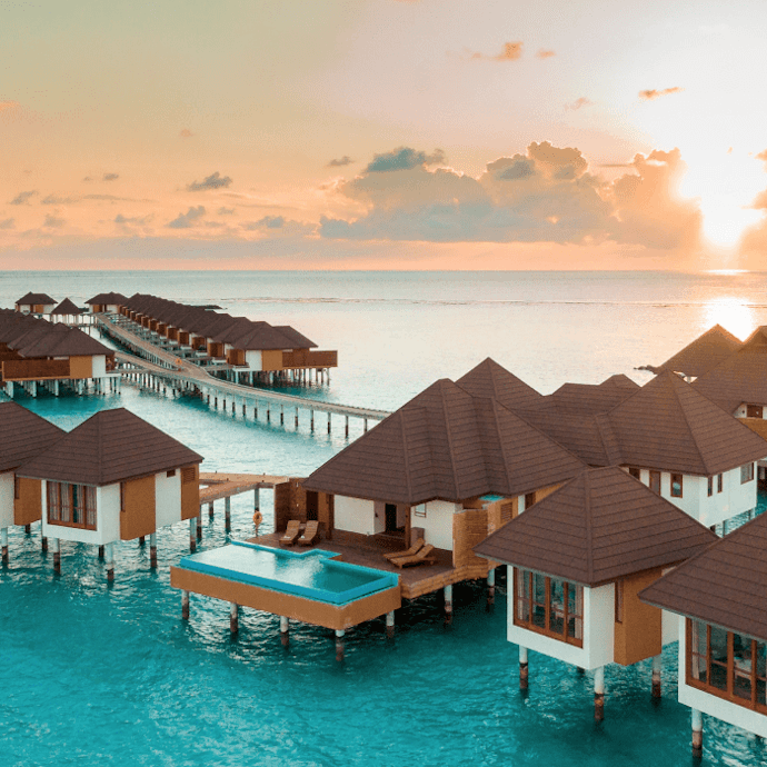 Atop the crystal blues of the Maldives—a dreamlike honeymoon in paradise 