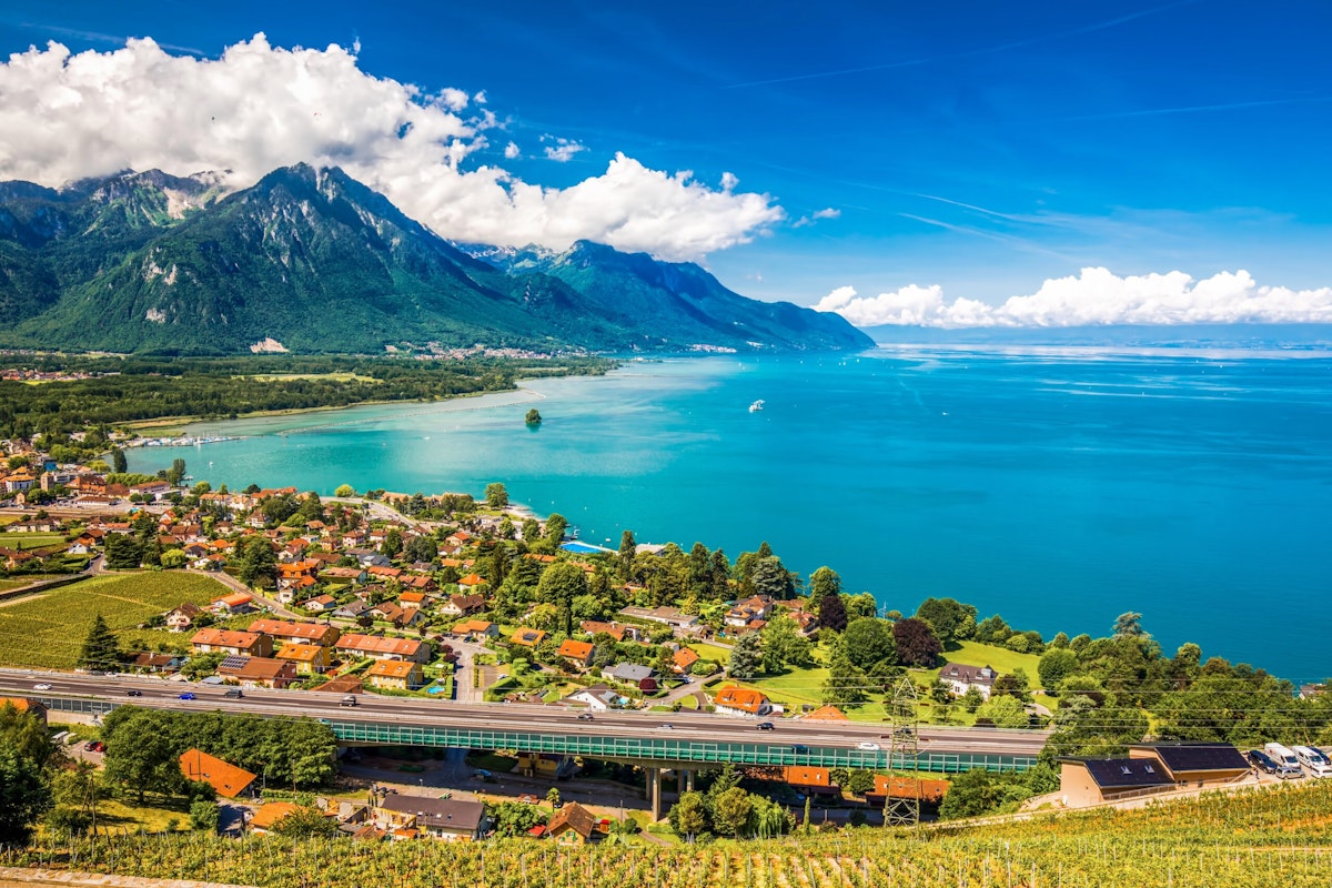 Lake Geneva in Switzerland